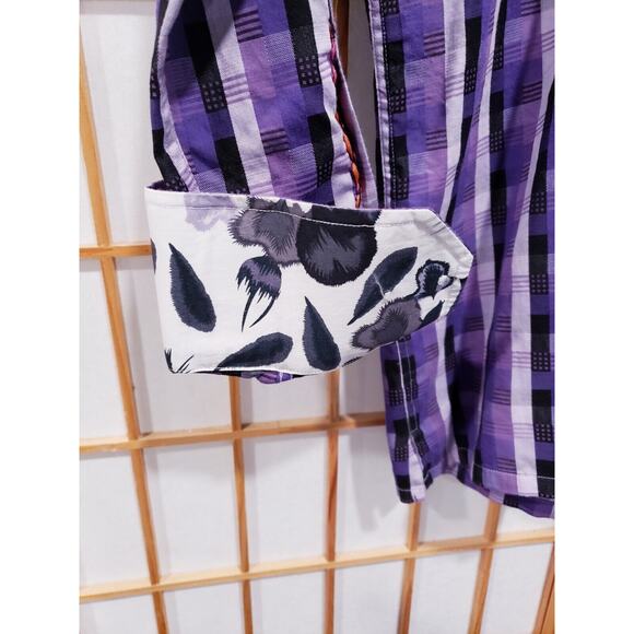 Inserch Jacquard Cotton Vertical Stripes Multicolor Men's Shirt - Size M - Picture 11 of 12